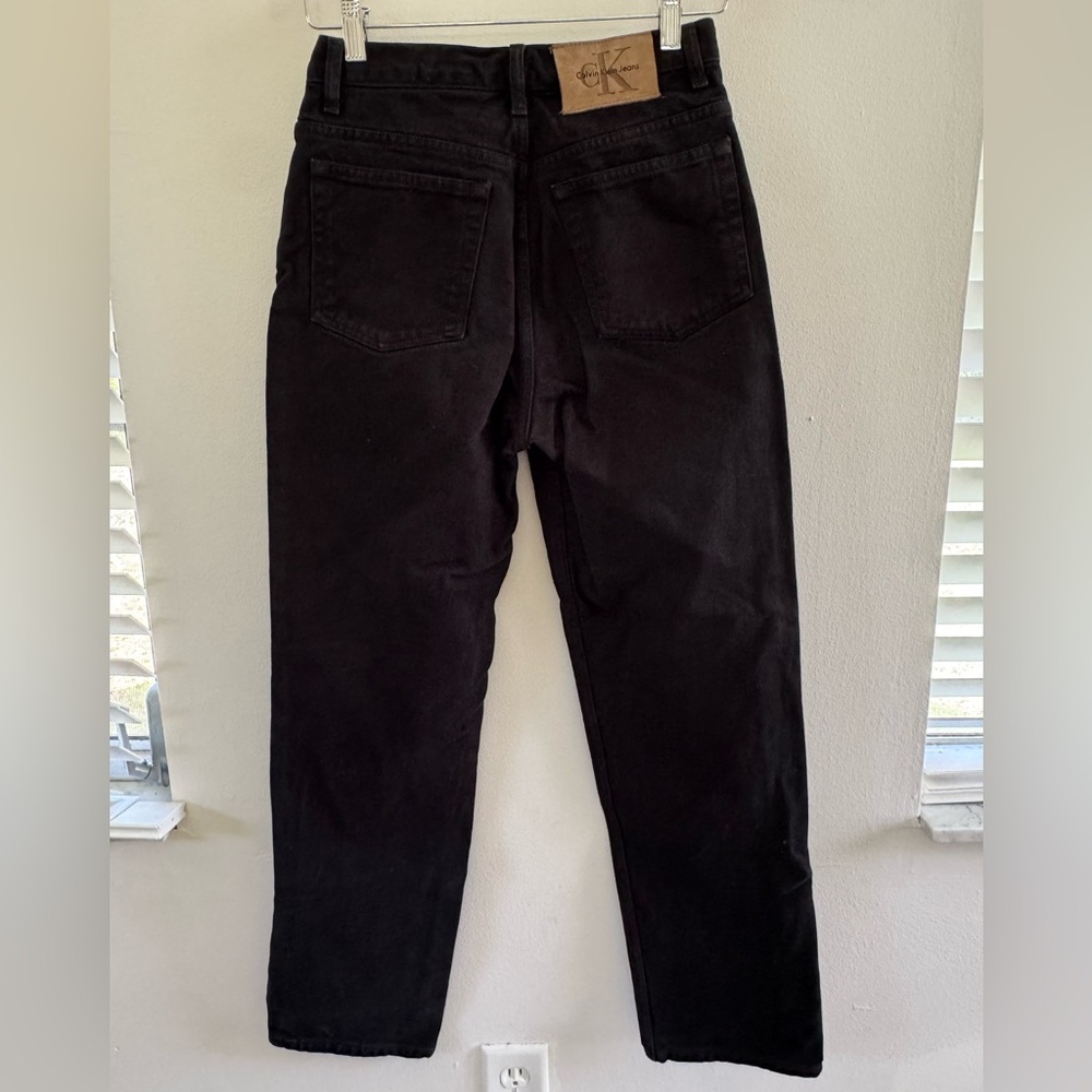 Vintage Calvin‎ Klein 100% Cotton Black Tapered Mom Jeans 6